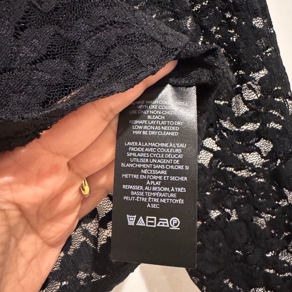 Anthropologie Black Lace Crew Neck - Picture 7 of 8
